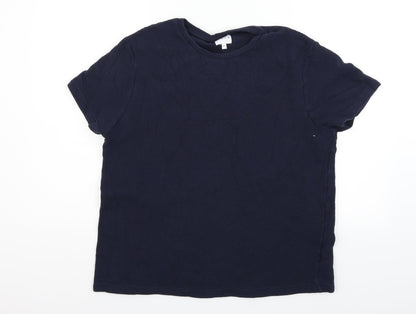 Womens UK Size XL Linea Blue Basic T-Shirt