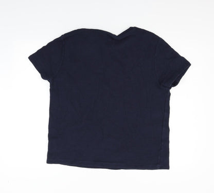 Womens UK Size XL Linea Blue Basic T-Shirt