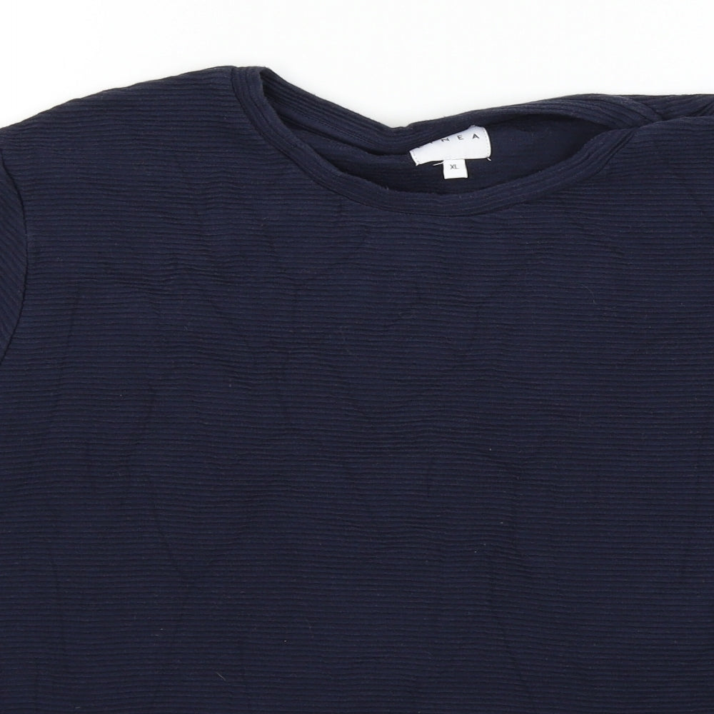 Womens UK Size XL Linea Blue Basic T-Shirt