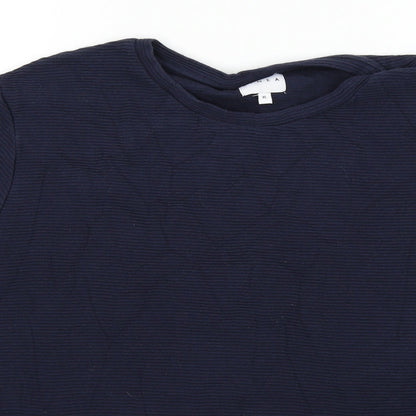 Womens UK Size XL Linea Blue Basic T-Shirt