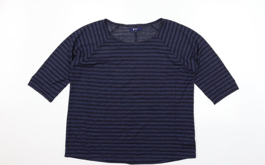 NEXT Womens Blue Striped  Pullover Jumper Size 20
