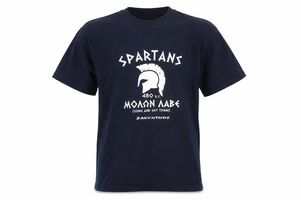 Front view of bec girls’ blue basic t-shirt, size 12, years - spartans