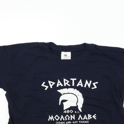 bec Girls Blue   Basic T-Shirt Size 12 Years  - Spartans