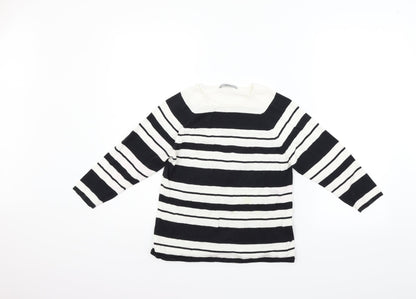 Marks & Spencer Womens Silver Striped  Pullover Jumper Size S