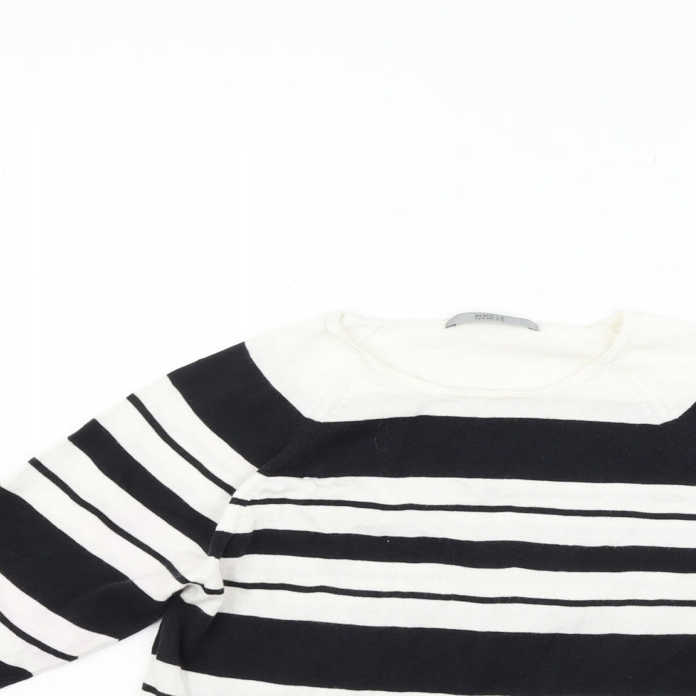Marks & Spencer Womens Silver Striped  Pullover Jumper Size S