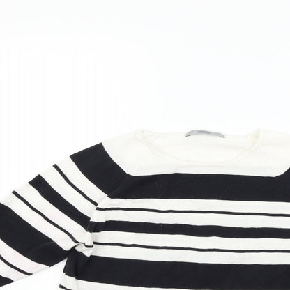 Marks & Spencer Womens Silver Striped  Pullover Jumper Size S