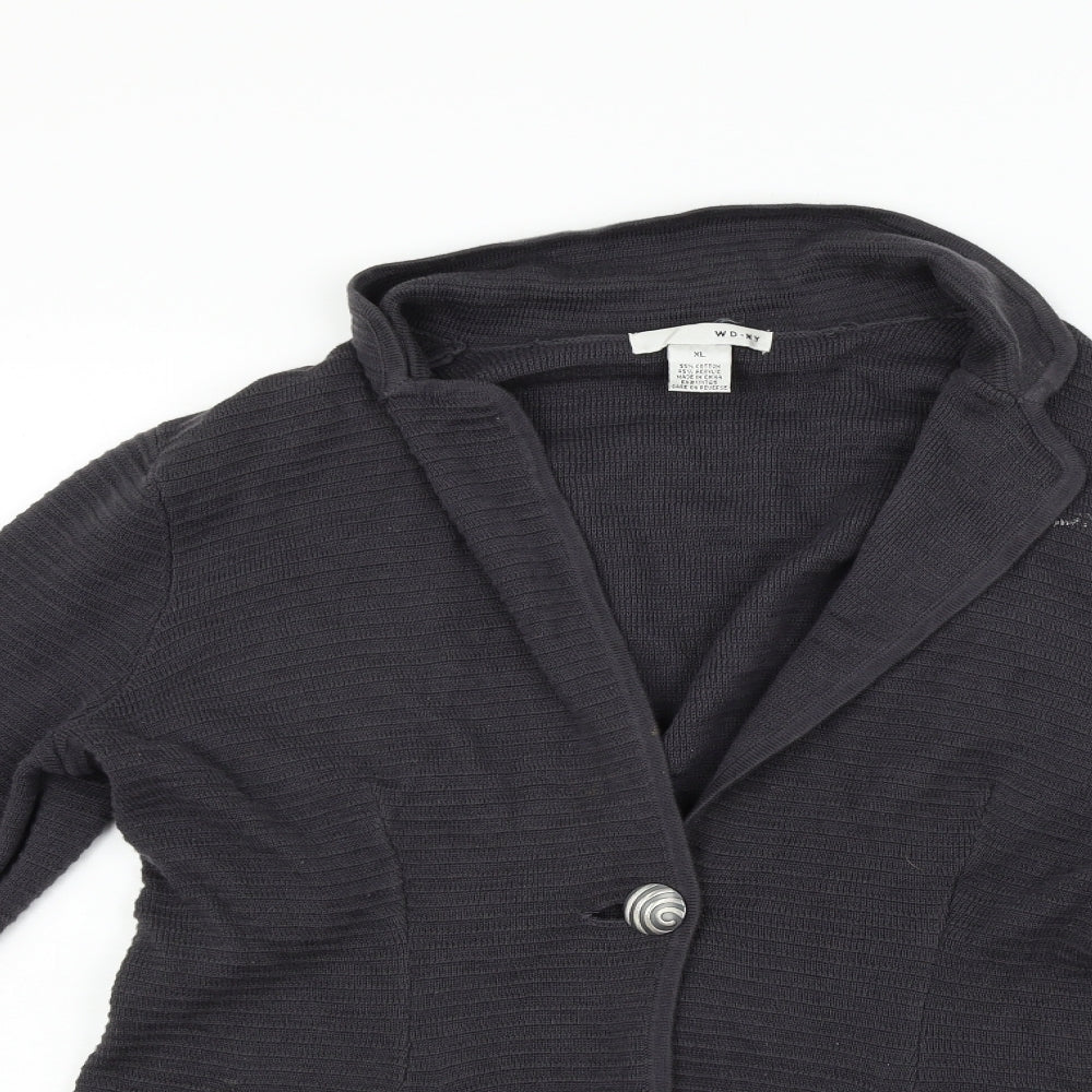 wdny Womens Grey   Cardigan Jumper Size XL