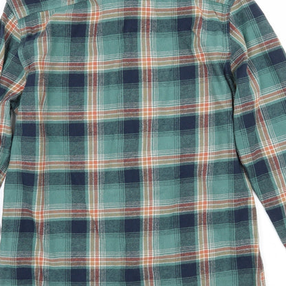Mens UK Size S Easy Green  Button-Up Long Sleeve Casual Shirt
