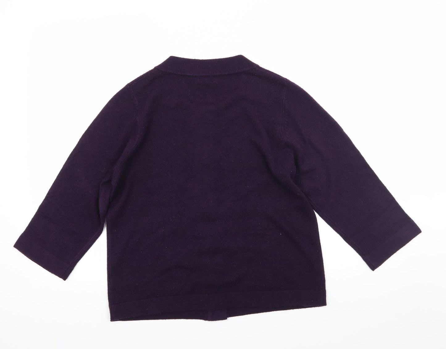 F&F Womens Purple  Knit Cardigan Jumper Size 14