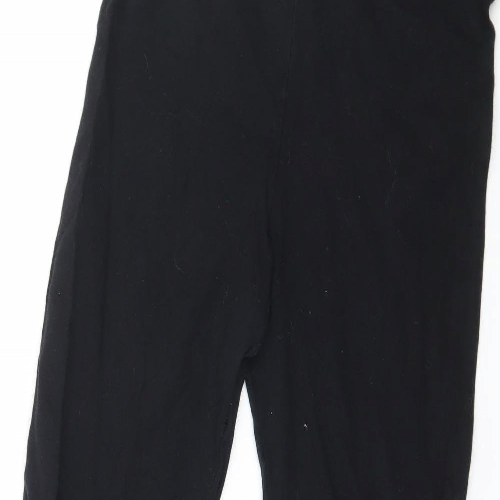 Miss Selfridge Womens Black  Jersey Capri Leggings Size 10 L20 in