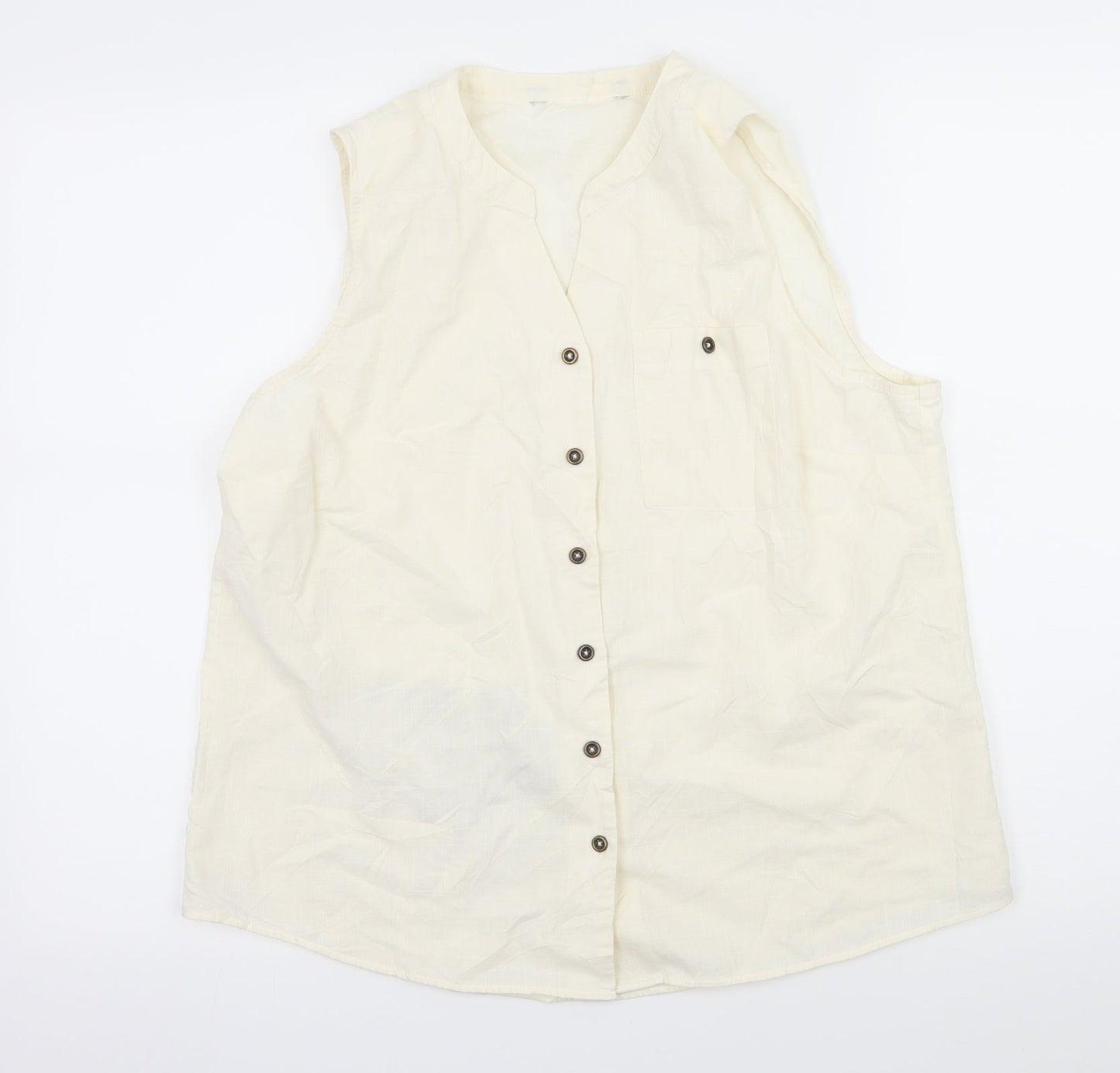 Bonmarché Womens Ivory   Basic Blouse Size 14