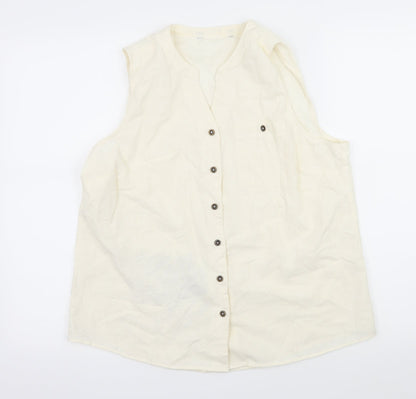 Bonmarché Womens Ivory   Basic Blouse Size 14