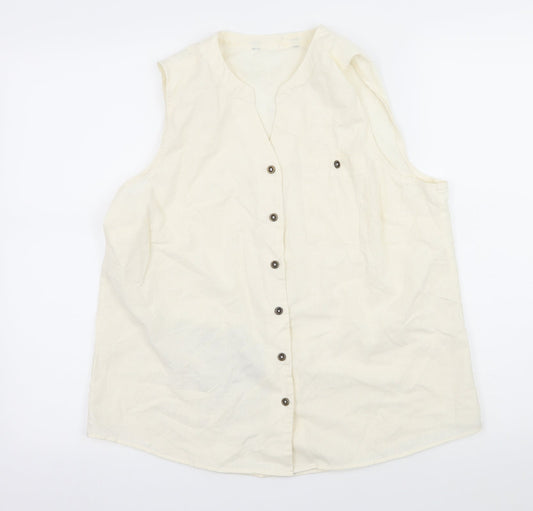 Bonmarché Womens Ivory   Basic Blouse Size 14