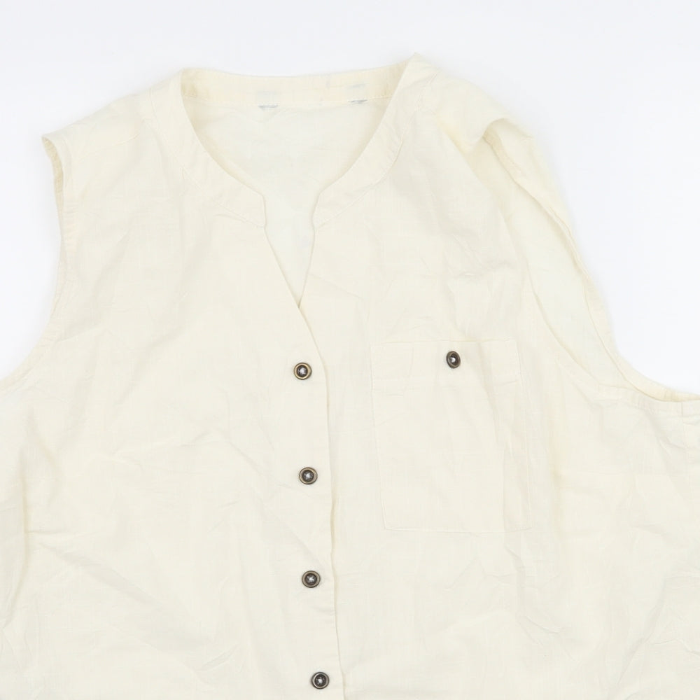 Bonmarché Womens Ivory   Basic Blouse Size 14