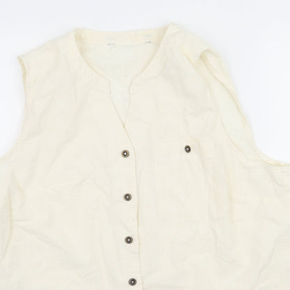 Bonmarché Womens Ivory   Basic Blouse Size 14