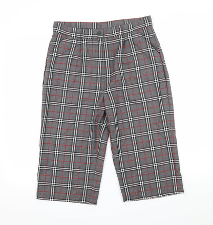 Confidence in Textiles Womens Grey Plaid  Bermuda Shorts Size 30 in