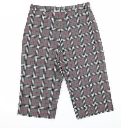 Confidence in Textiles Womens Grey Plaid  Bermuda Shorts Size 30 in