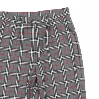 Confidence in Textiles Womens Grey Plaid  Bermuda Shorts Size 30 in