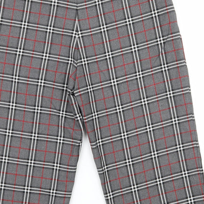 Confidence in Textiles Womens Grey Plaid  Bermuda Shorts Size 30 in