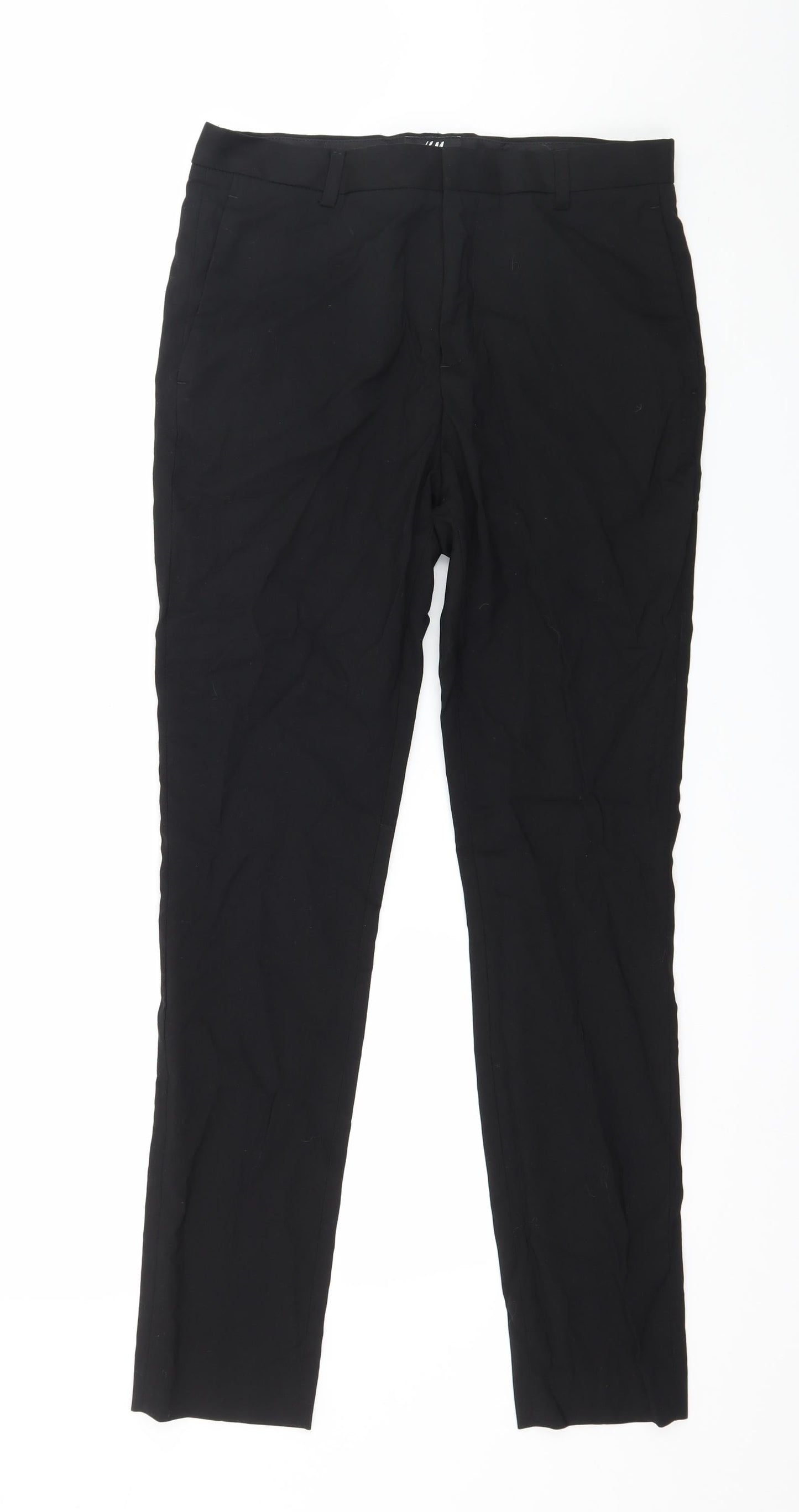 Womens UK Size 30 in H&M Regular Fit  Black Trousers