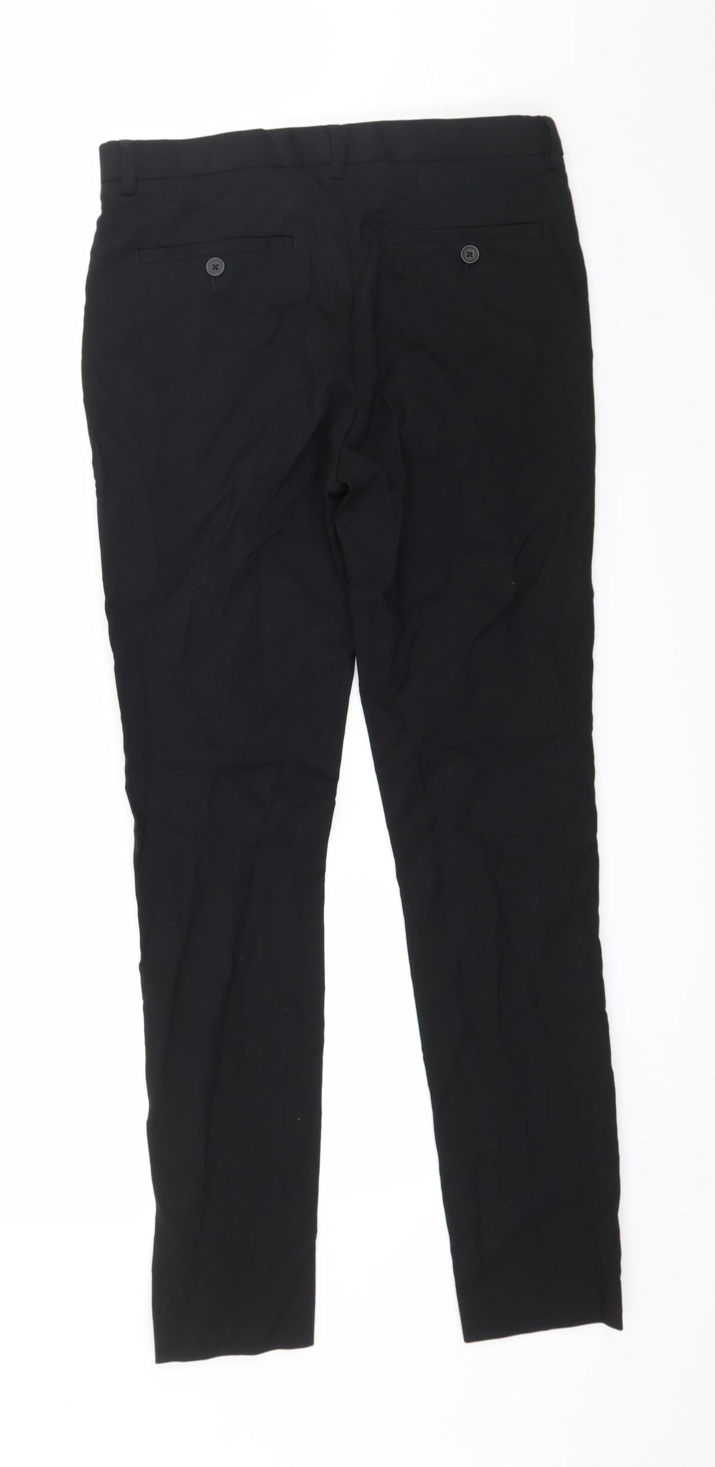 Womens UK Size 30 in H&M Regular Fit  Black Trousers