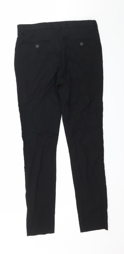 Womens UK Size 30 in H&M Regular Fit  Black Trousers