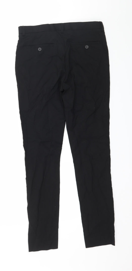 Womens UK Size 30 in H&M Regular Fit  Black Trousers