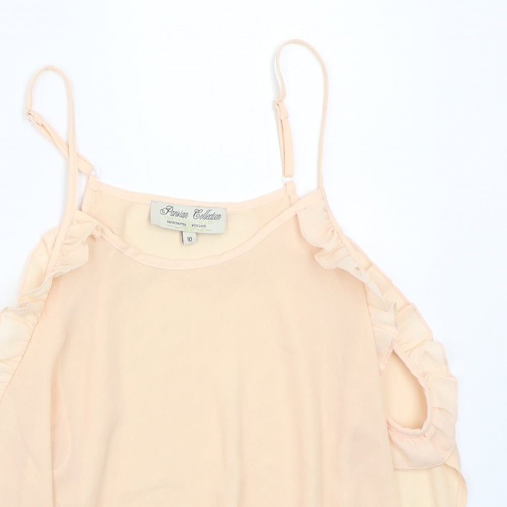 Parisian Womens Pink   Basic T-Shirt Size 10