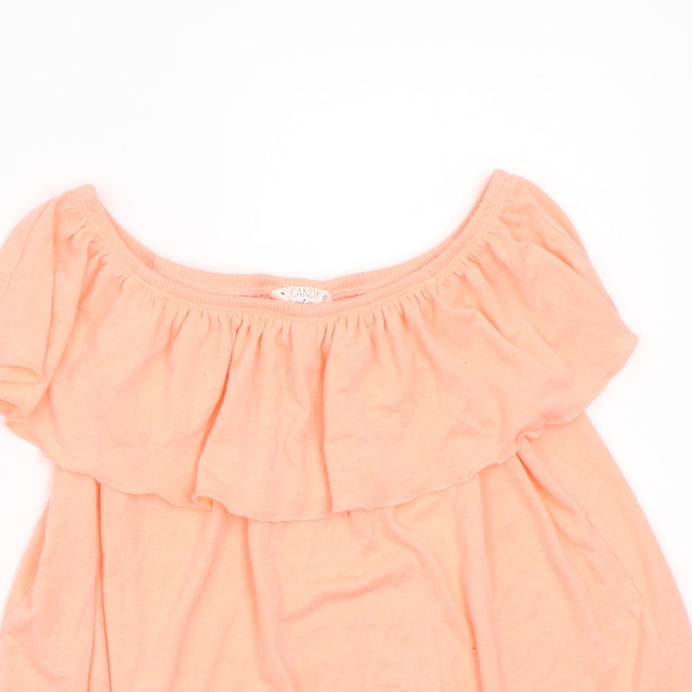 Womens UK Size 12 Candy Couture Pink Basic Blouse