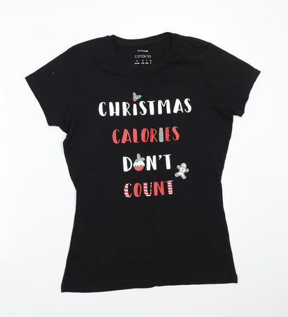 Primark Womens Black   Basic T-Shirt Size 10