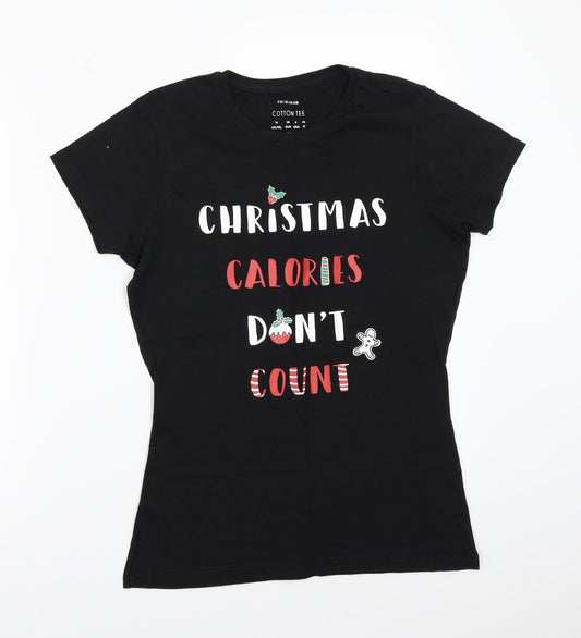 Primark Womens Black   Basic T-Shirt Size 10