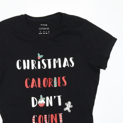 Primark Womens Black   Basic T-Shirt Size 10