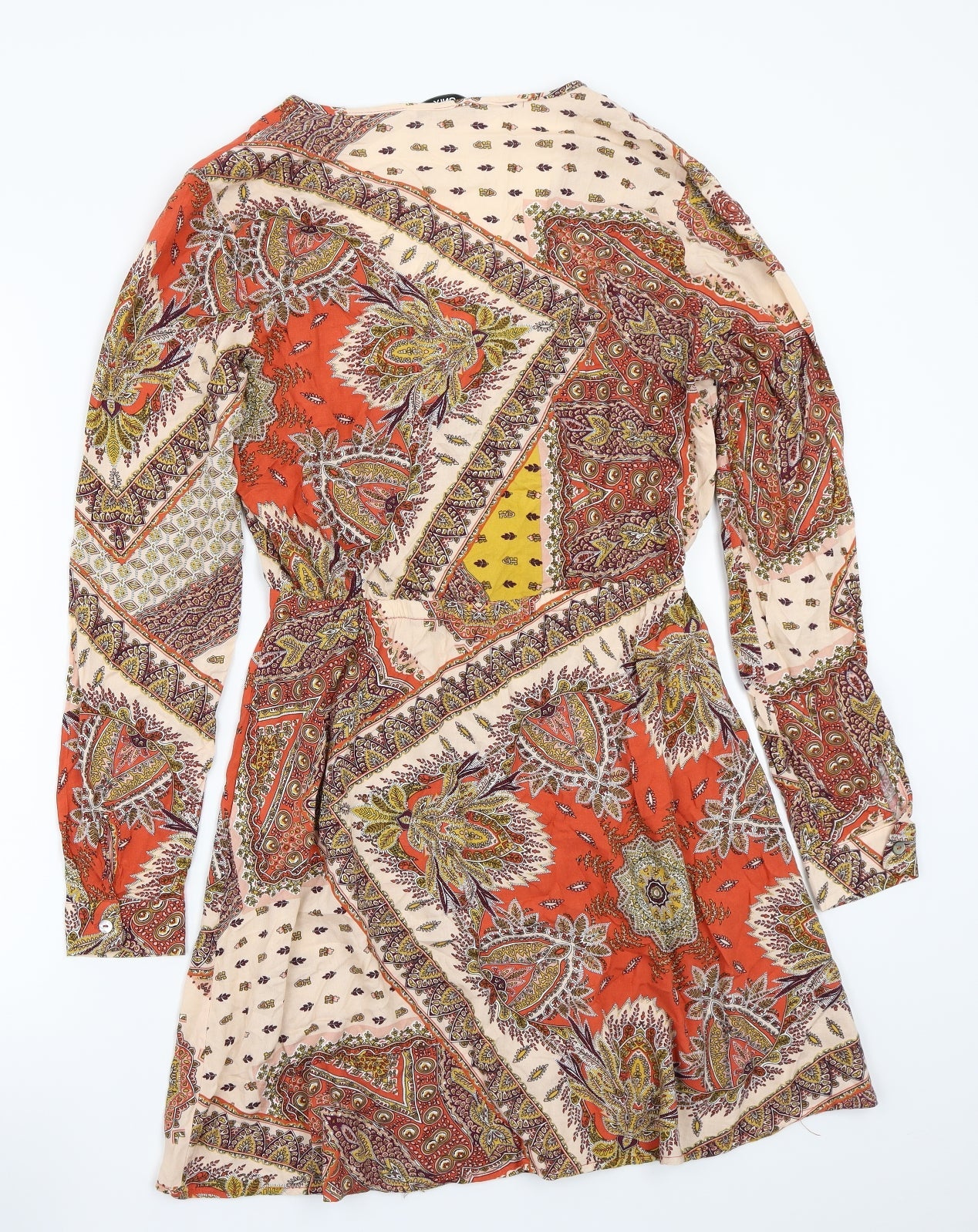 Only Womens Orange Paisley  A-Line  Size 36