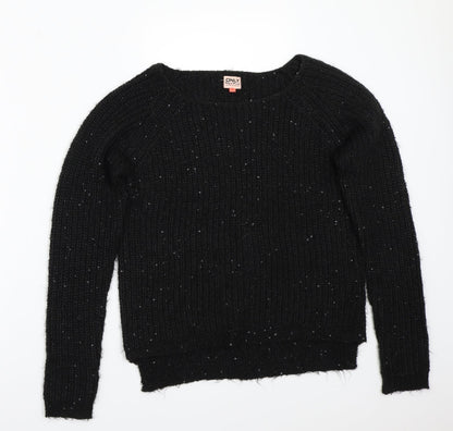 Only Womens Black   Pullover Jumper Size S
