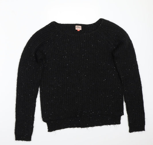 Only Womens Black   Pullover Jumper Size S