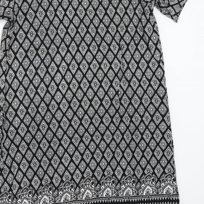 Papaya Womens Black Paisley  A-Line  Size 8