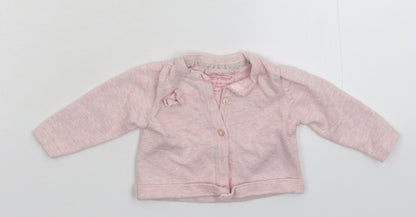 Earlydays Girls Pink  Knit Cardigan Jumper Size 0-3 Months