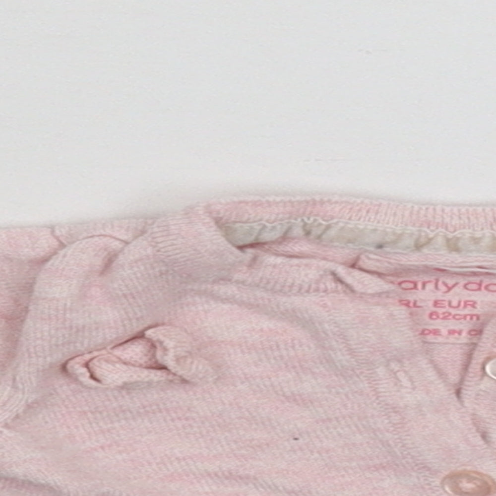 Earlydays Girls Pink  Knit Cardigan Jumper Size 0-3 Months