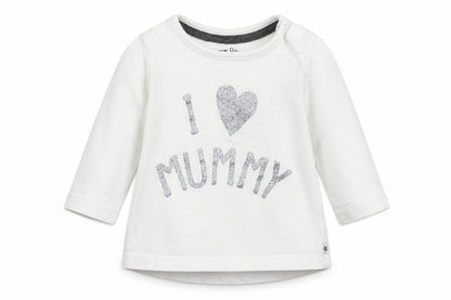 Front view of F&F Baby White Basic T-Shirt, size 0-3, Months