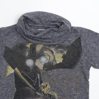 Next Boys Grey   Basic T-Shirt Size 5 Years  - Transformers