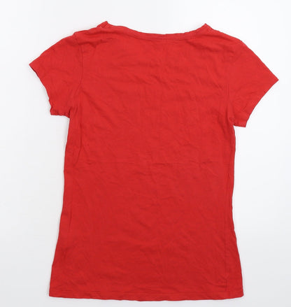 Primark Womens Red   Basic T-Shirt Size 10