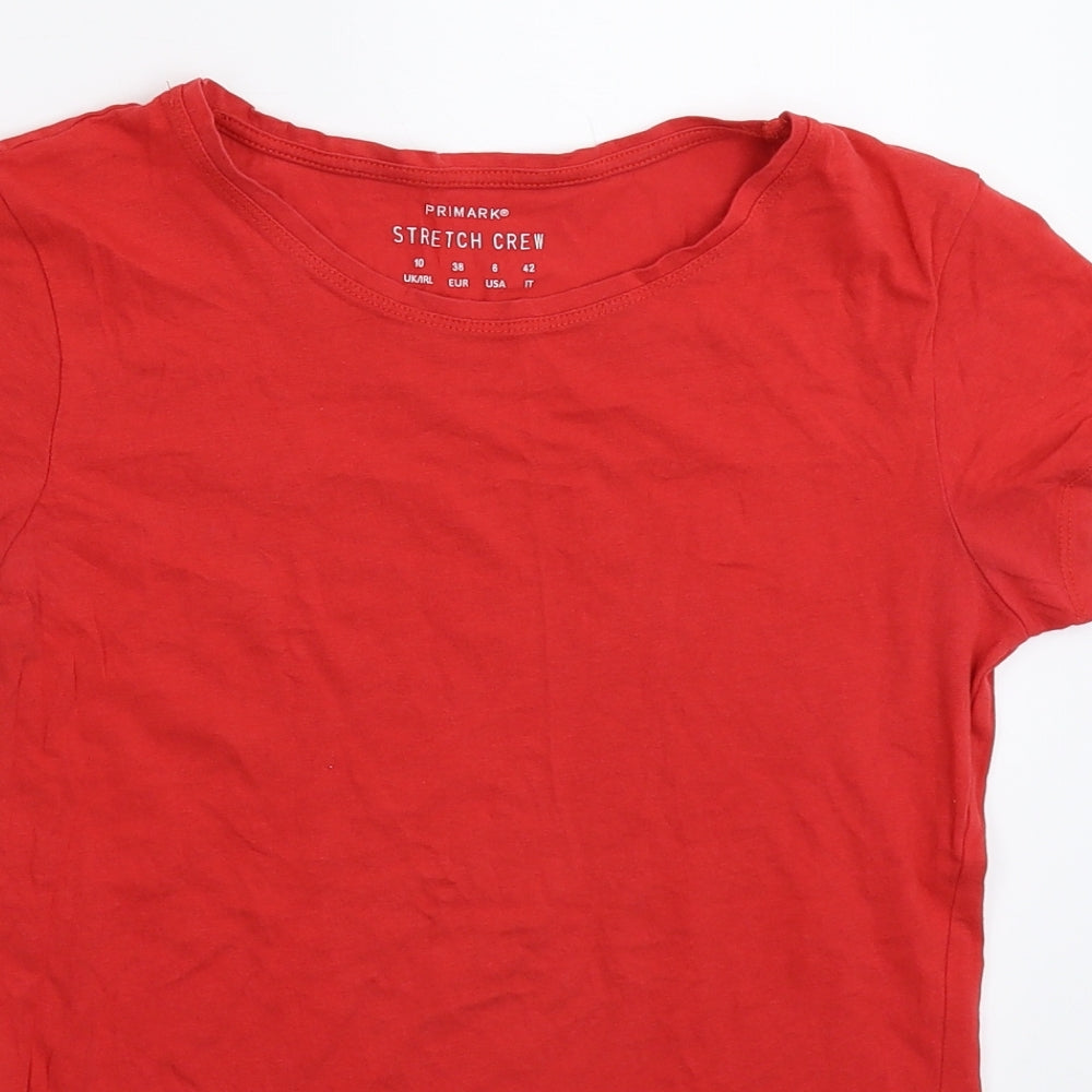 Primark Womens Red   Basic T-Shirt Size 10