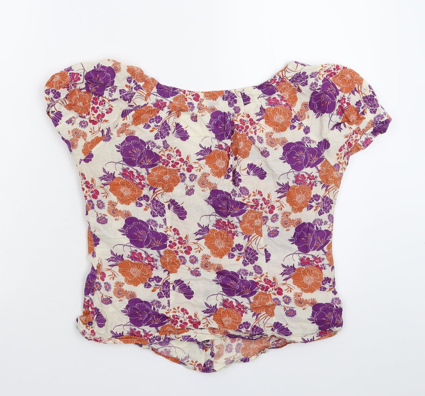 Womens UK Size 12 H&M Multicoloured Basic Button-Up