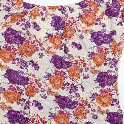 Womens UK Size 12 H&M Multicoloured Basic Button-Up