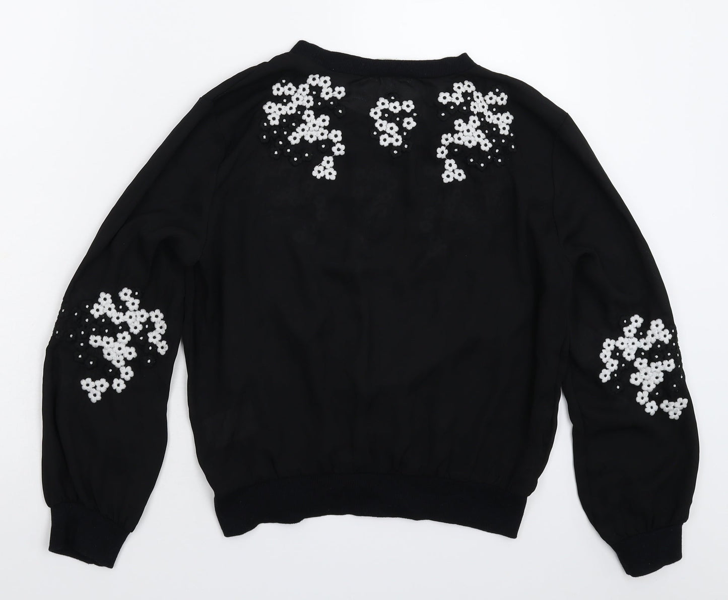 Womens UK Size 10 Darling Black Basic Blouse