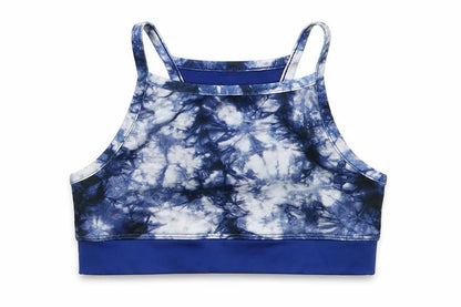 Front view of Matalan girls’ multicoloured cropped tank, size 4-5, years