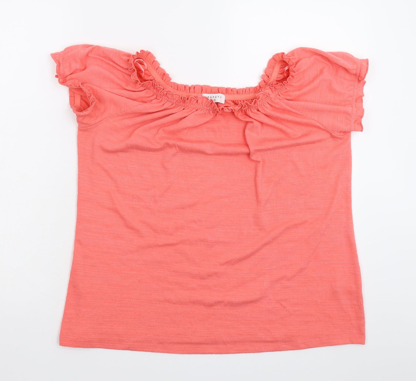 Papaya Womens Pink   Basic T-Shirt Size 12