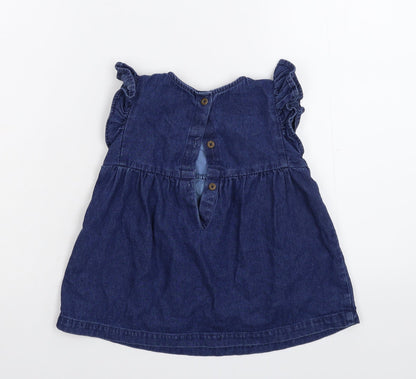 Matalan Girls Blue  Denim Fit & Flare  Size 2-3 Years