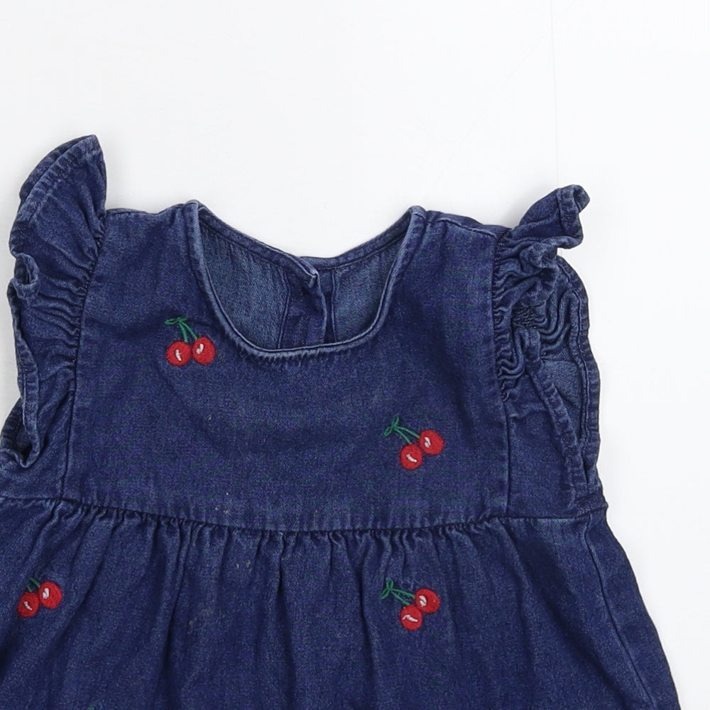 Matalan Girls Blue  Denim Fit & Flare  Size 2-3 Years