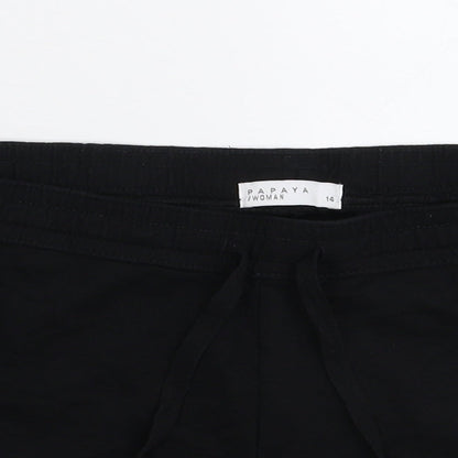Papaya Womens Black   Hot Pants Shorts Size 14
